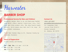 Tablet Screenshot of harvesterbarbershop.com